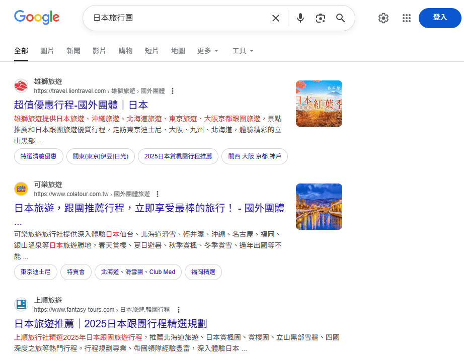 商業搜尋意圖關鍵字未觸發AI Overview